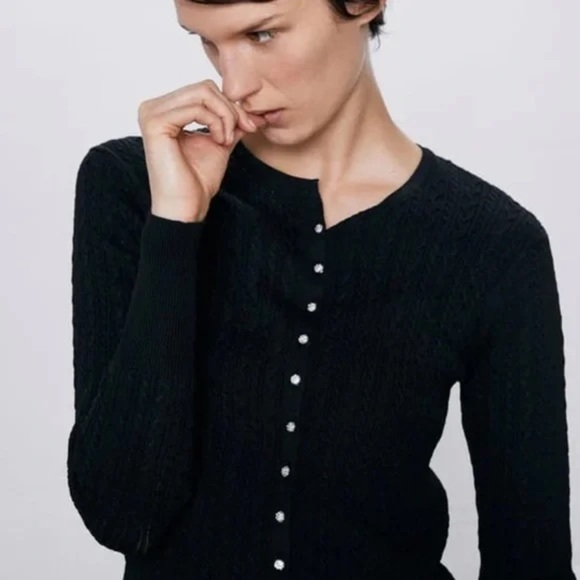 Zara Sweaters - Zara Black Cardigan Sweater